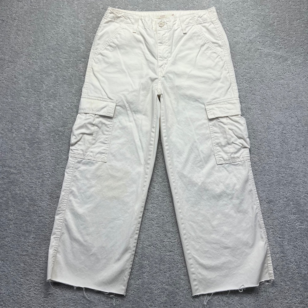 Levis 94 Baggy Cargo Pants Mens 28x26 White Utility Workwear Skate Grunge Stains